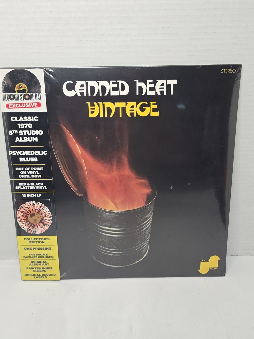 CANNED HEAT - VINTAGE SPLATTER Red/Black VINYL 2023 - Vinyl - Sealed Jls-3009